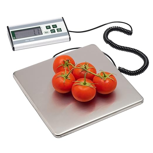 LEM Products 330 lb. Stainless Steel Digital Scale, Silver
