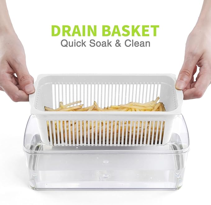 Vegetable Chopper, Onion Chopper, Mandolin Slicer,Pro 10 in 1professional food Choppermultifunctional Vegetable Chopper and Slicer, Dicing Machine, AdjustableVegetable Cutter With Container (White)