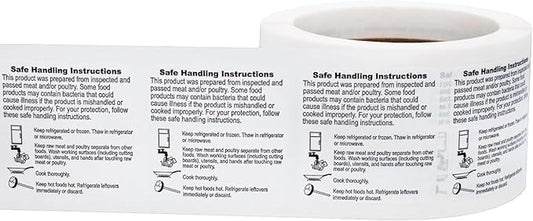 Safe Handling Instruction Labels for Food Rotation Restaurant Deli Grocery Store Labels 2 x 2 Inch 500 Total Stickers