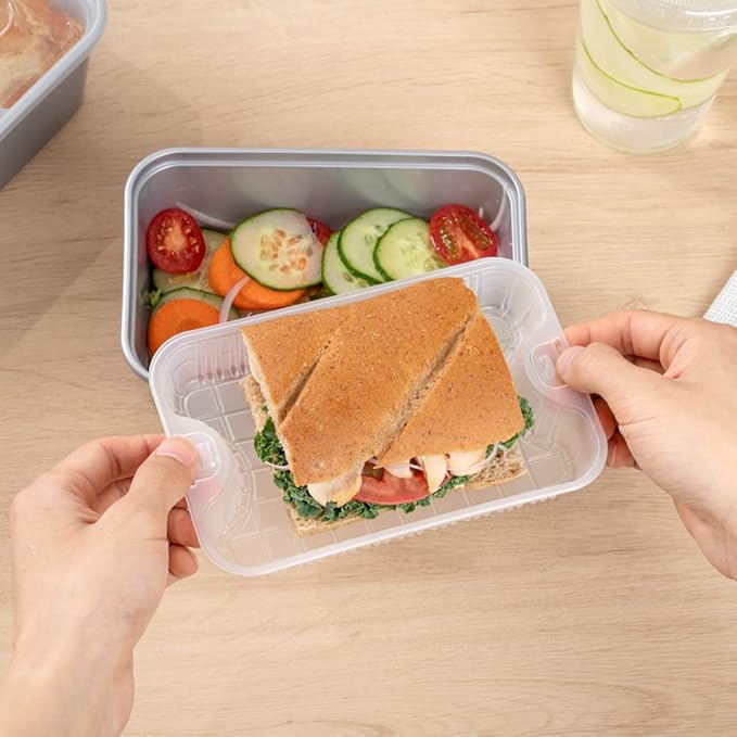 Restaurantware TRAYS ONLY: Futura 10 Ounce Trays For Meal Prep Containers 100 Microwavable Trays For 32 Or 37 Ounce Containers - Containers Sold Separately 1 Compartment White Plastic Food Trays