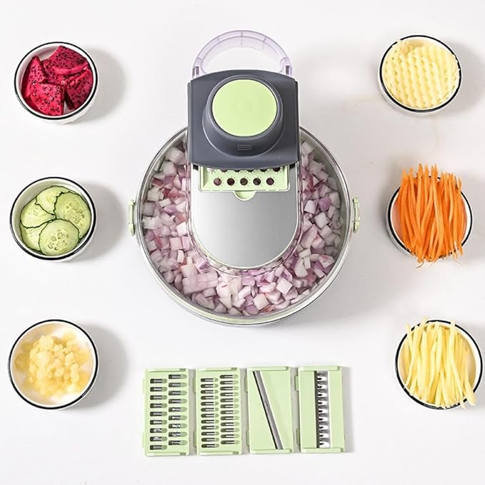 Mandoline Slicer for Kitchen, Food Chopper, Vegetable Slicer with Container