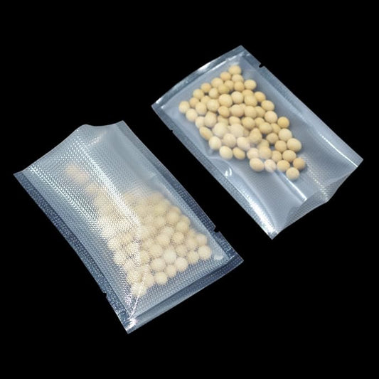 FERENLI 1000 Pieces 2.7x3.9 inch (Usable Size 2.4x3.3 inch) Vacuum Sealer Bags for Food Storage Open Top Clear Plastic Flat Pouches Bulk Food Packaging Bags with Tear Notch