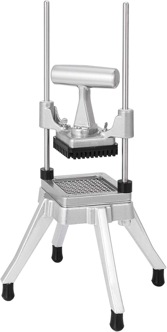 Vevor Commercial Vegetable Fruit Chopper 3/8″ Blade Heavy Duty Professional Food Dicer Kattex French Fry Cutter Onion Slicer Stainless Steel for Tomato Peppers Potato Mushroom, Sliver : Home & Kitchen