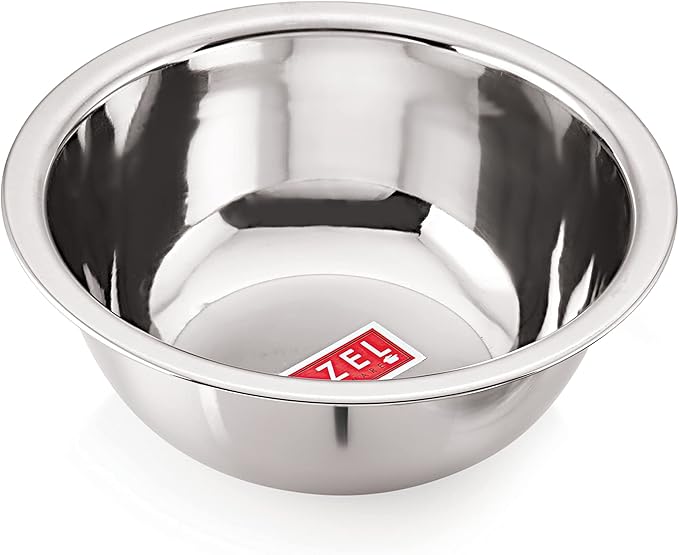 HAZEL Stainless Steel Mixing Bowl | Mixing Bowl for Cake Batter | Kitchen and Baking Accessories Items, Set of 2, 1100 ML, 1500 ML