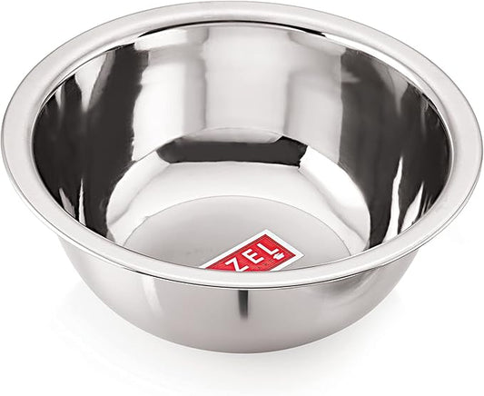HAZEL Stainless Steel Mixing Bowl | Mixing Bowl for Cake Batter | Kitchen and Baking Accessories Items, Set of 2, 1100 ML, 1500 ML