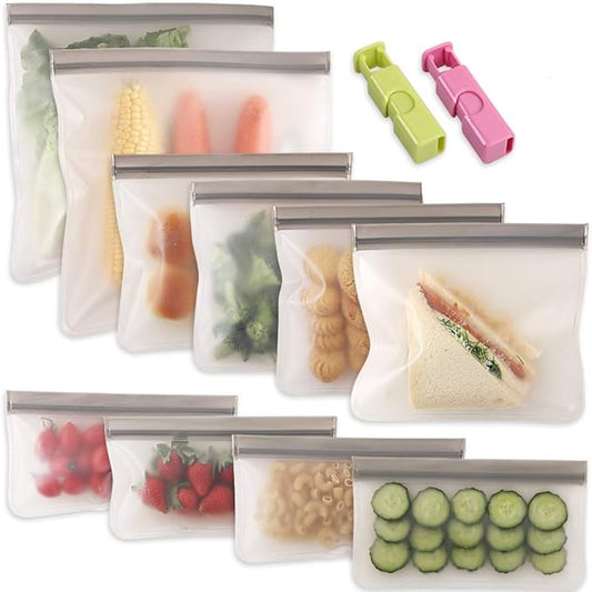 Silicone Food Storage Container and Food Storage Bag Sets