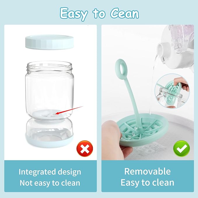 2 Pack Glass Pickle Jar with Strainer, 34 OZ Pickle Storage Container Keeper with Lift Strainer, Juice Separator Jar with Leak Proof Airtight Lid for Olive Gherkin Jalapeno Mothers Day Gifts
