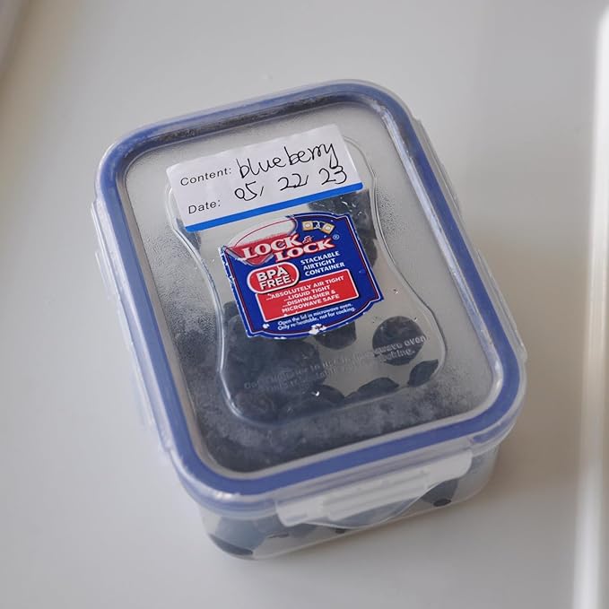 300 Removable Freezer Food Labels, 1 x 2 Inch, Waterproof, Oil Resistant Canning Jar Labels, Clean, No Residue