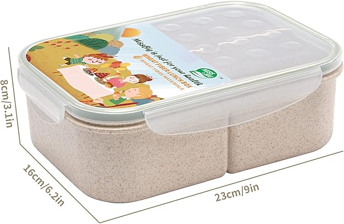 MISS BIG® Bento Box,Bento Box Adult,Lunch Box,Ideal Leak Proof Lunch Containers,No BPAs and No Chemical Dyes Bento Lunch Box,Dishwasher and Microwave Safe Lunch Containers for Adults(1900ml White)