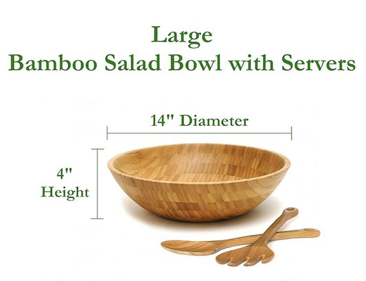 Lipper International Bamboo Salad Bowl and Server Set