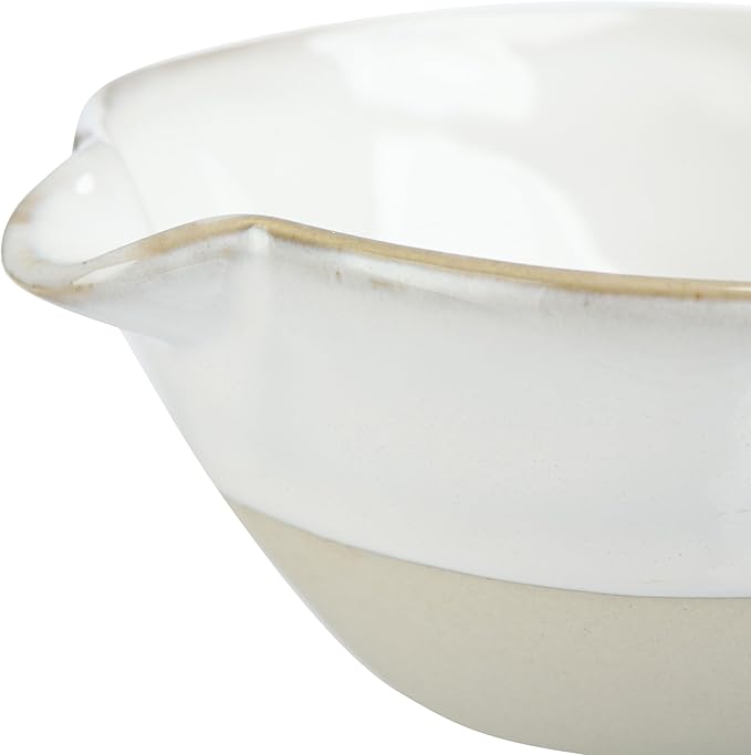 Creative Co-Op Stoneware White Batter Bowls (Set of 4)