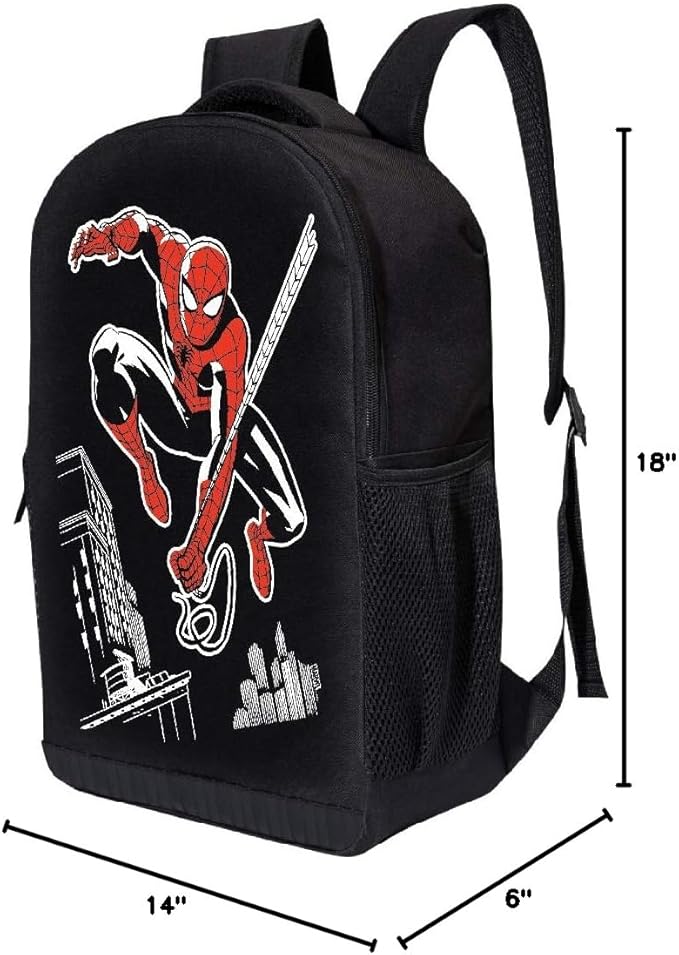Marvel COMICS CLASSIC SPIDERMAN BACKPACK BLACK SPIDERMAN 18 INCH AIR MESH PADDED BAG (Avengers - Michael Cho Spiderman)