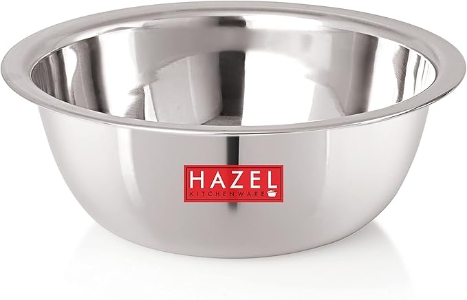 HAZEL Stainless Steel Mixing Bowl | Mixing Bowl for Cake Batter | Kitchen and Baking Accessories Items, Set of 2, 1100 ML, 1500 ML
