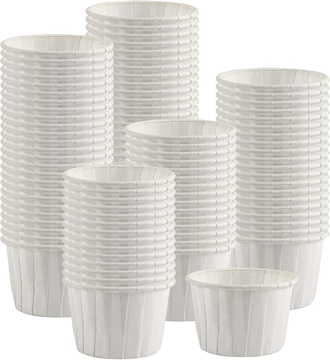 600 pcs Paper Cups Disposable Paper Souffle Cup for Ketchup, Sacrament, Condiments Or Medicine Cup