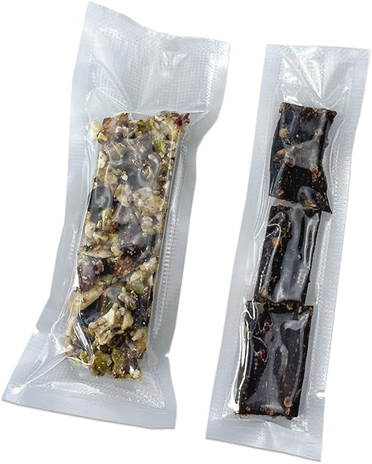 500 Pack Clear Vacuum Bags 1.57x9.84 inch (Inside Size 1.18x9.45 inch) for Food Saver Flat Open Top Embossed Vacuum Sealer Bag Food Storage Packaging Pouch with Tear Notch