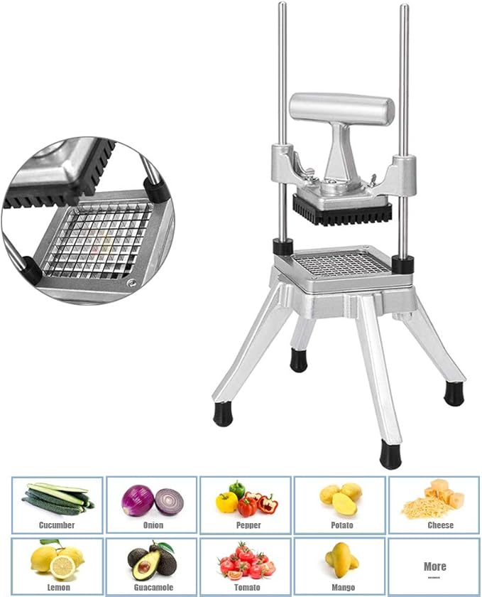 3/8" Blade Commercial Vegetable Fruit Dicer Onion Potato Tomato Slicer Chopper Peppers,Potatoes,Mushrooms Restaurant Quick Slicer Machine