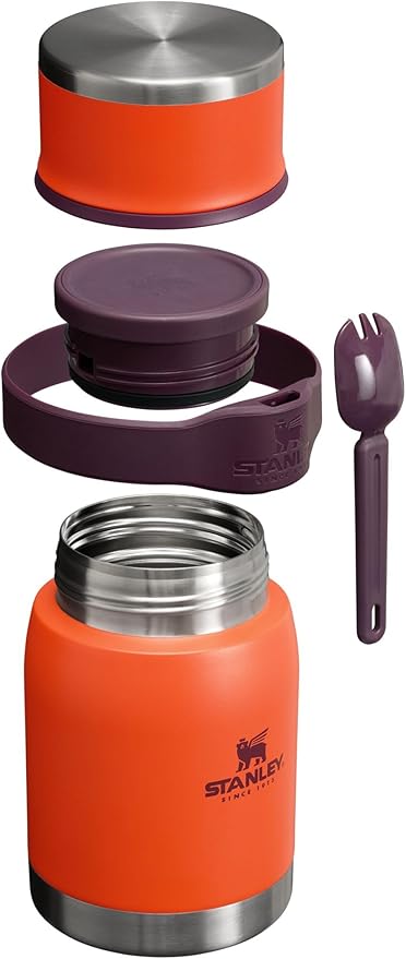 Adventure To-Go Food Jar and Spork | Vacuum Insulated Thermos Food Container | Stainless Steel | BPA-Free