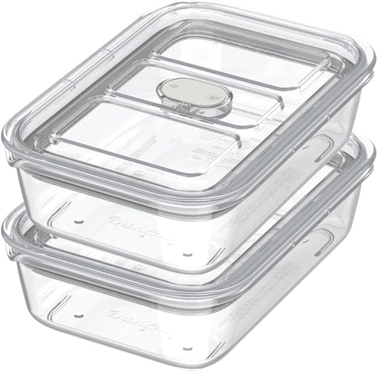 Prepara LatchLok Click 4.3 Cup Food Storage Container, Set of 2, Oat