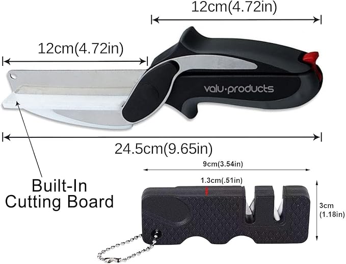 Vegetable Slicer Cutter - Produce Chopper Fruit Cutter - Smart Cutting Board And Knife Set Great Gift - Vegetable Chopper Veggie Cutter - Multiple Purpose Vegetable Slicer - Clever Smart Cutter
