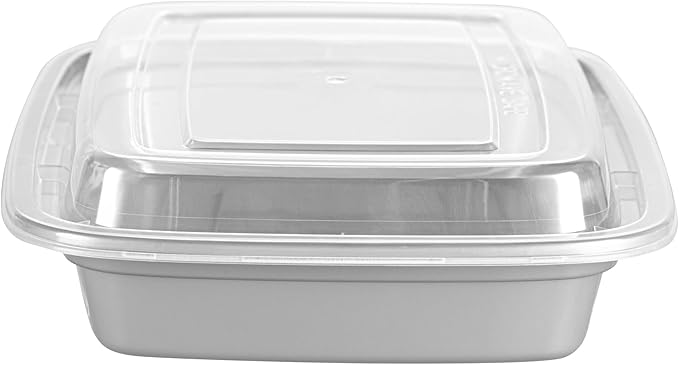 Restaurantware Asporto 16 Ounce Take Out Containers, 100 Food Containers With Lids - Microwavable, Disposable, Silver Plastic To Go Food Containers, No BPA, For Take Out And Delivery