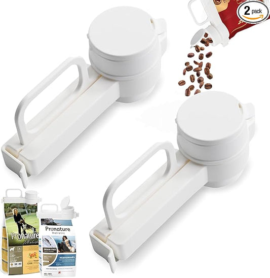 Pouring mouth food bag sealing clip, food storage clip, reusable handheld sealing clip, suitable for storage bags of particles, food, and liquids