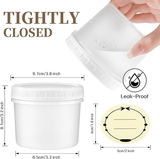 TUZAZO 12 Oz Food Storage Containers with Double-Seal Lids (12-Count) Reusable Small Plastic Soup Freezer Containers for Portion and Meal Prep | Microwave-, Freezer-, Dishwasher-Safe | BPA Free