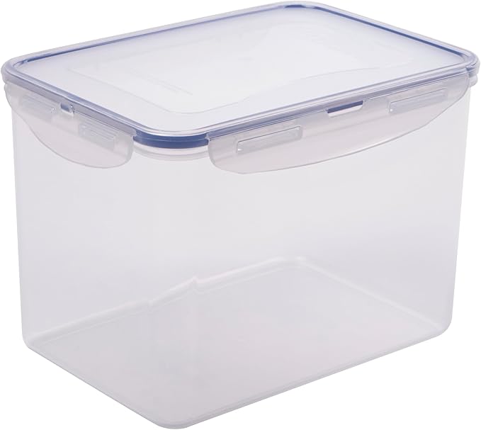 LOCK & LOCK Easy Essentials Food Storage lids/Airtight Plastic, containers, BPA Free, 14-Piece, Clear