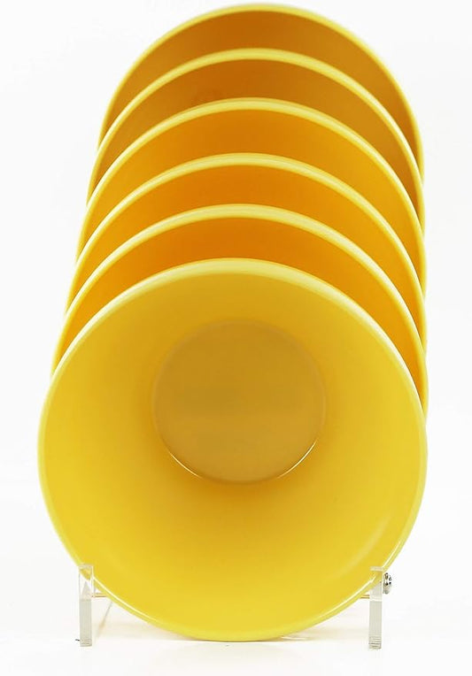 Calypso Basics by Reston Lloyd Melamine Bowl, Set of 6, Lemon Yellow