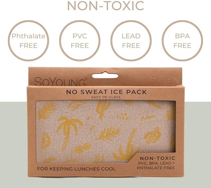 SoYoung Ice Pack - Reusable Soft Ice Pack for Lunch Boxes, Lunch Bags & Coolers, Aesthetic Design, Long Lasting, Lightweight, Condensation Free - Sunkissed