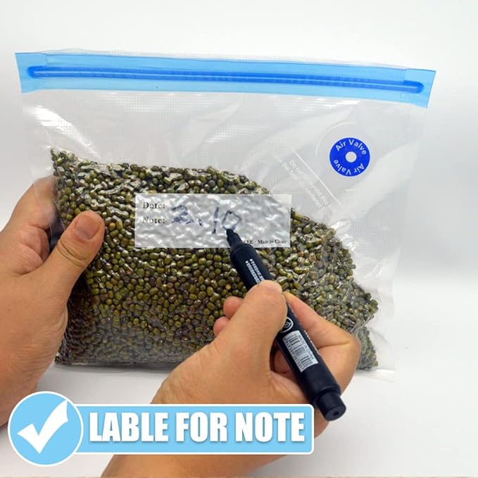 Sous Vide Bags 20pcs 8.3x8.7in/21x22cm BPA Free Reusable Vacuum Sealer Bags Keep Food Fresh