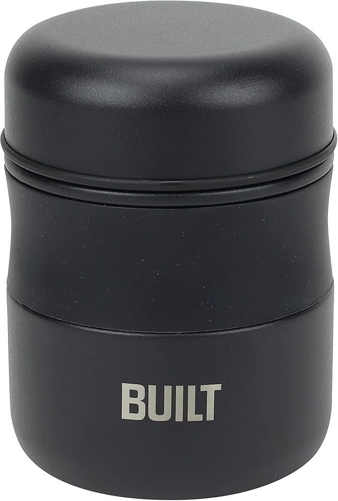 BUILT 10 Ounce Vacuum Insulated Food Jar Tumbler Double Wall, Black