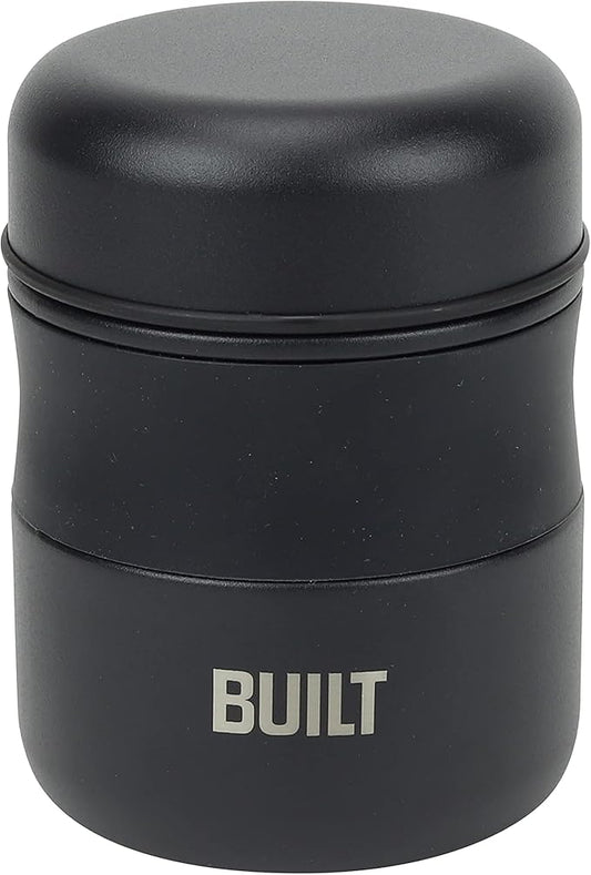 BUILT 10 Ounce Vacuum Insulated Food Jar Tumbler Double Wall, Black
