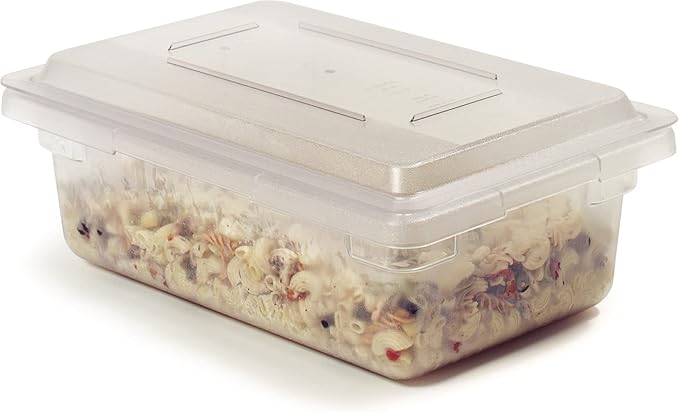 Carlisle FoodService Products Storplus Food Storage Container with Stackable Design for Catering, Buffets, Restaurants, Polycarbonate (Pc), 3.5 Gallons, Clear, (Pack of 6)
