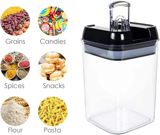 Airtight Food Storage Containers Set for Kitchen Organization - 7 PC - Pantry Organization and Storage 100% Airtight for Cereal, Rice & Flour,Labels & Marker
