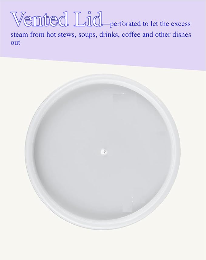 Mr Miracle 8 Ounce Foam Cup with Vented Lid in White. Hot and Cold Foods. For Ice Cream, Yogurt, Soup, Takeout, Carryout. Model MM-8SJ20/20JL (100, 4 Ounce)