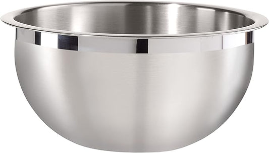 Oggi 8-Quart Two-Tone Stainless Steel Mixing Bowl, Great for Mixing, Making Dough, Dressing Salads, Mixing Eggs, Washing Vegetables