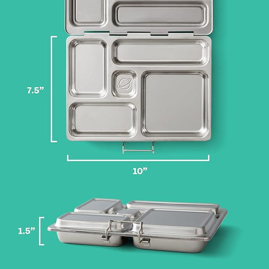 PlanetBox Classic Stainless Steel Bento Lunch Box for adults and kids