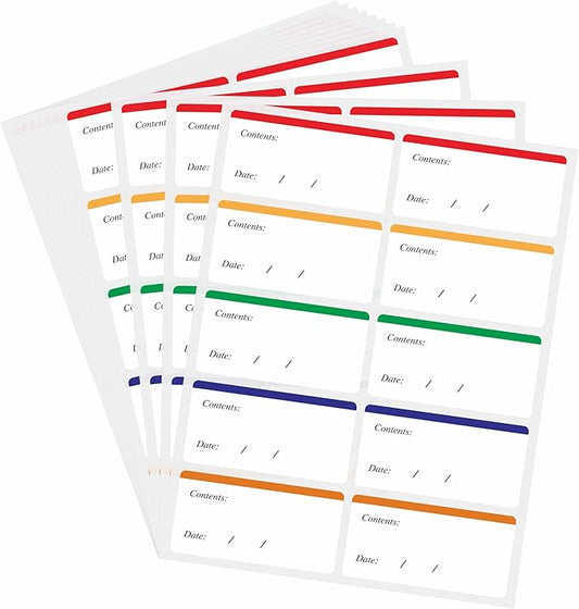 Hybsk Removable Freezer Labels Easy Peel Off - Frozen Food Storage Labels That Leave No Sticky Residue After Use (Type 3)