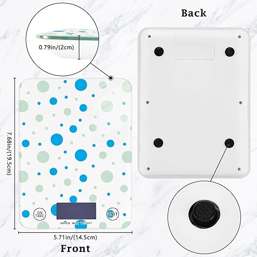 Food Scale Kitchen Scale Food Scales Digital Weight Grams and Ounces Small Electronic Food Scale for Baking Cooking Polka Dots