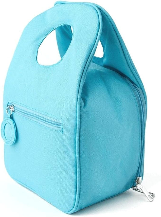 Designer Insulated Lunch Bag, Baby Blue Reusable Cooler Tote for Food & Drinks, Perfect for Women, Men and Kids, Stylish for boy and girls of all ages (Light Blue)