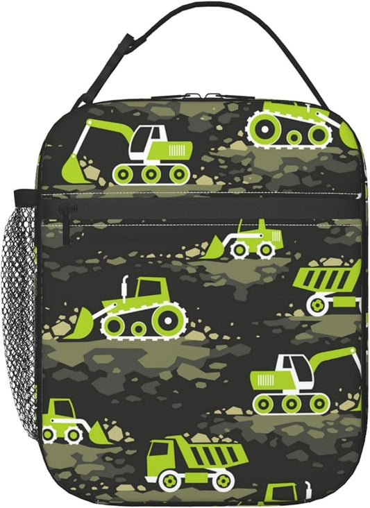 Insulated Lunch Box for Boys Men Tractor Lunch Box for Work,Picnic,School,Travel,Hiking, Beach or Fishing Polyester Tractor Lunch Bag