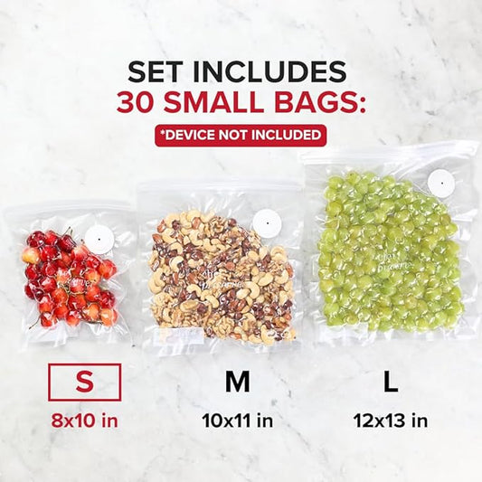 Chef Preserve Vacuum Sealer Bags Small Size 30 Bags