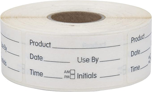 L LIKED 500 Stickers Use by 1 x 2 Inch Dissolvable Food Storage Labels for Containers