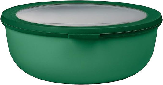 Mepal Multischüssel Cirqula rund – Vivid green – 2250 ml Inhalt – mit abnehmbarem Deckel – bruchfestes Material - auslaufsicher – tiefkühlgeeignet - spülmas nengeeignet