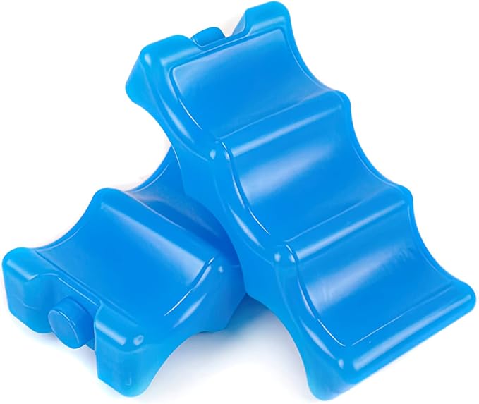 Large Ice Packs, Ice Box Cooler, Cool Coolers Compact Reusable Ice Pack Piece, Wavy Cooling Pad Perfect for Cola, Beer Cans to fit in Lunch Boxes, Coolers, and Beach Bags Blue