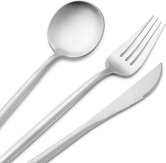 Silverware Set, 20 Piece Stainless Steel Flatware Set Service for 4, Cutlery Set, Include Knives/Forks/Spoons, Dishwasher Safe