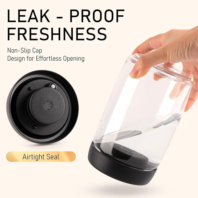Coffee Vacuum Container Mason Jars: Food Coffee Bean Storage Containers with Lids Airtight, Plastic Wide Mouth Mason Jars Vacuum Sealer, Manual Vacuum Extraction Sealed Tank, 2pcs 1200ml