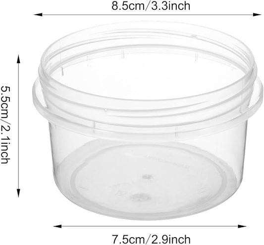 Reusable 7 oz Plastic Containers with Lids Food Storage Jars Multicolor Stackable Containers Meal Prep Food Storage Jars, Freezer Microwave Safe(48 Pcs)