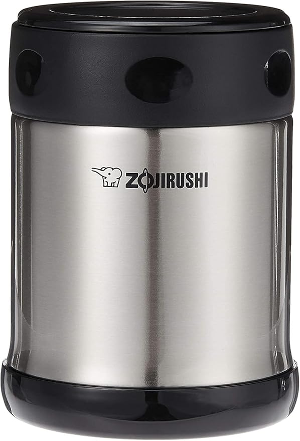 Zojirushi Steel Food Jar, Small, Black/Stainless
