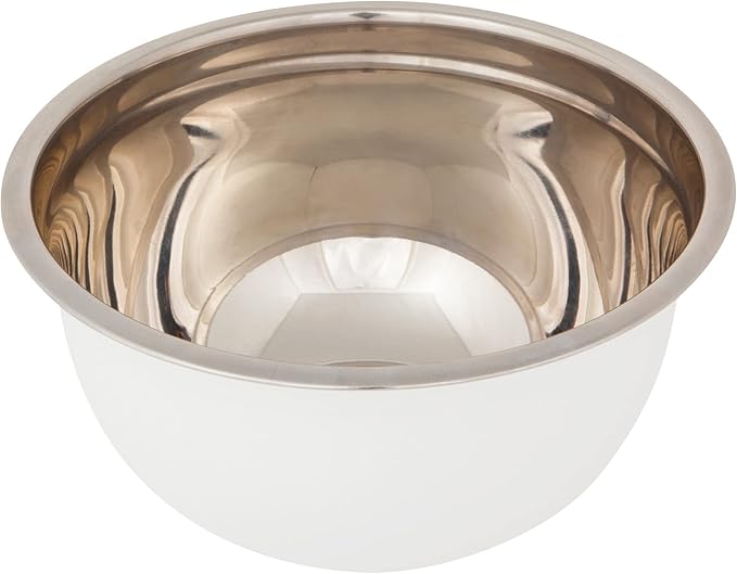 Now Designs Matte Coated Steel Mixing Bowls, White, 5 qt, 3 qt, 1.5qt, Set of 3